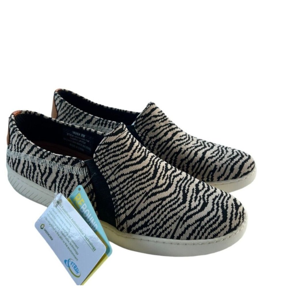 BareTraps Yadier Women's Slip-On Sneakers Comfort Shoes-Zebra Stripe-Size 9